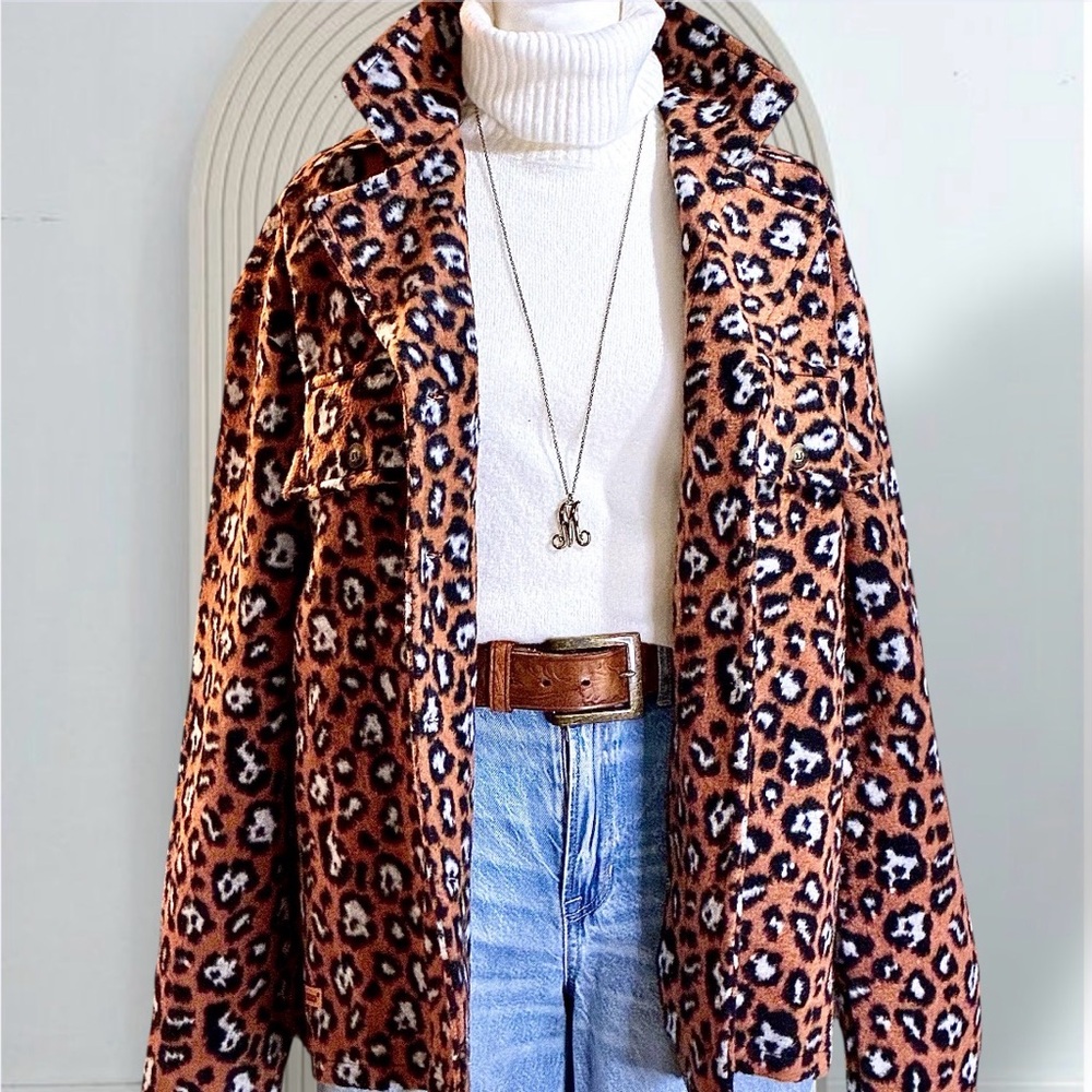 SIMPLY SOUTHERN LEOPARD PRINT JACKET SIZE LARGE
